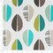 Spring - Aqua Teal Abstract Geometric Upholstery Fabric 54 Inches"